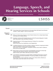 Language, Speech, and Hearing Services in Schools cover