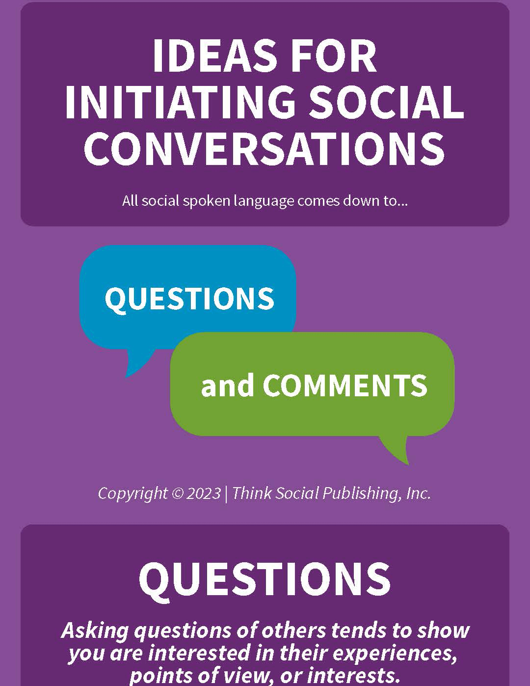 Ideas for Initiating Social Conversation